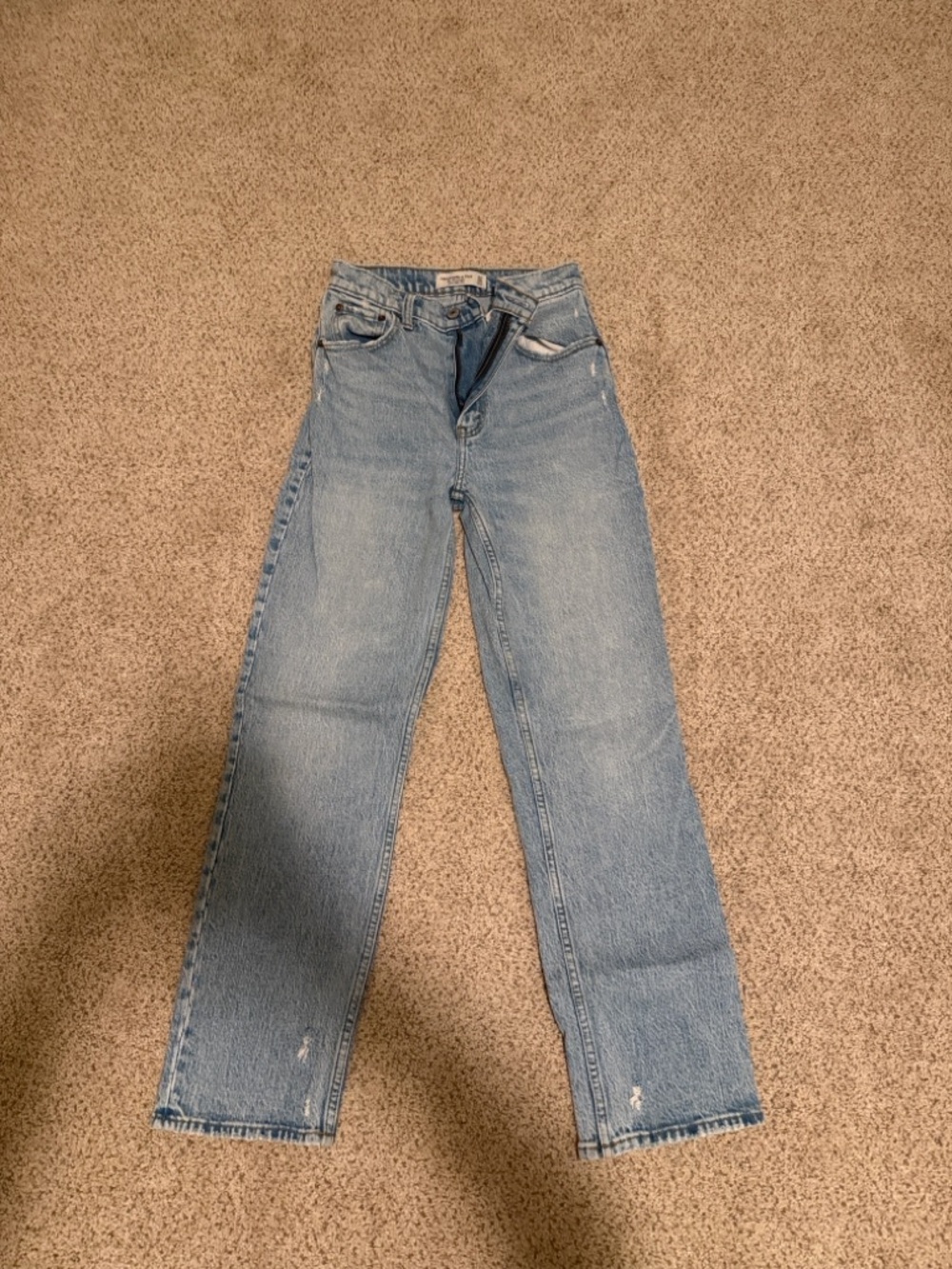 Abercrombie & Fitch Light Wash Straight-Leg Jeans